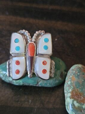 Vintage Zuni Butterfly Ring